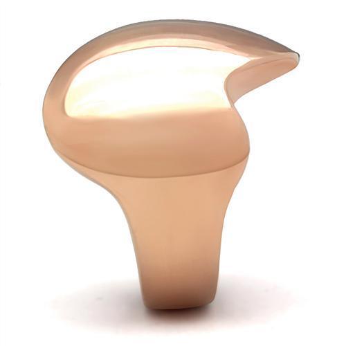 IP Rose Gold(Ion Plating) Brass Ring with No Stone