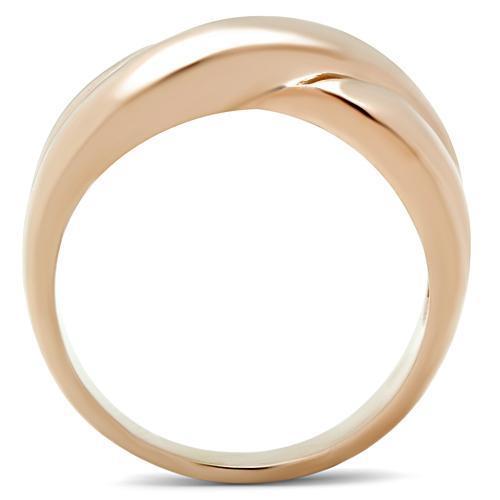 IP Rose Gold(Ion Plating) Brass Ring with No Stone