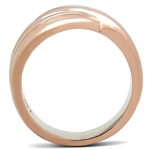 IP Rose Gold(Ion Plating) Brass Ring with No Stone
