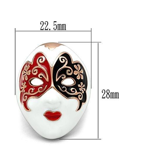 IP Rose Gold(Ion Plating) Brass Ring with No Stone