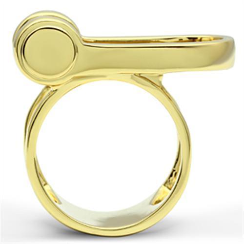 IP Gold(Ion Plating) Brass Ring with No Stone