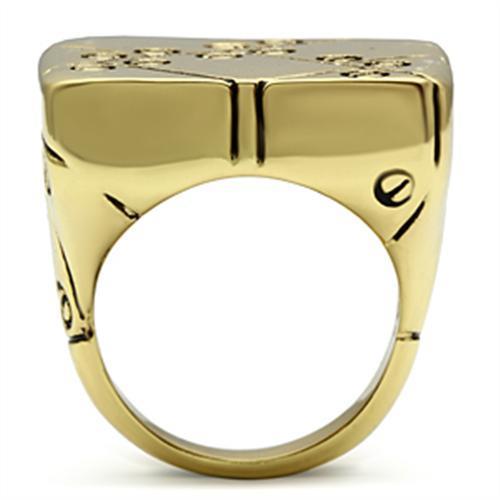 IP Gold(Ion Plating) Brass Ring with Epoxy in Jet