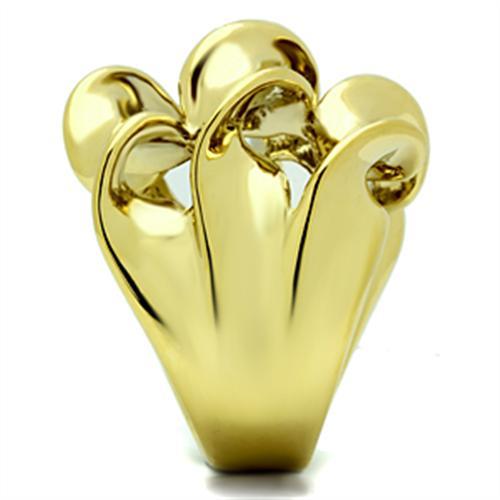 IP Gold(Ion Plating) Brass Ring with No Stone