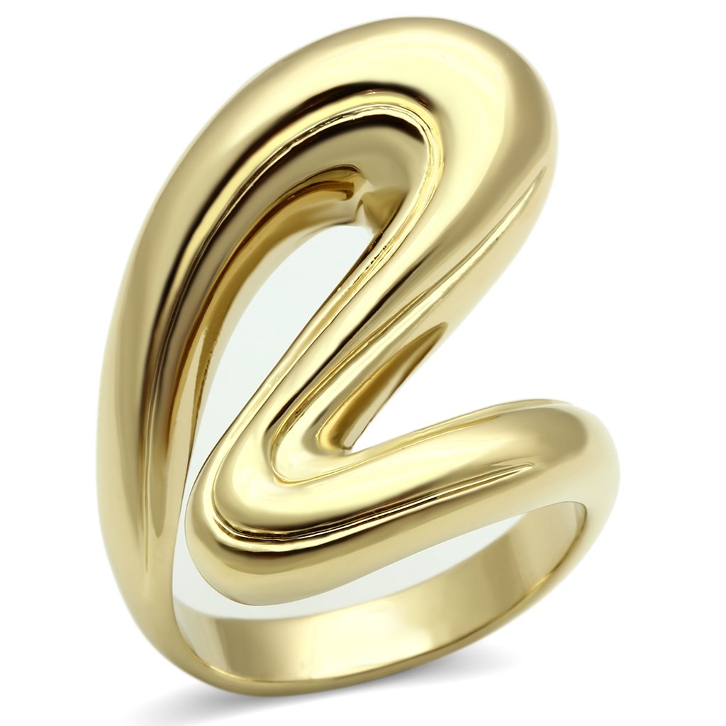 IP Gold(Ion Plating) Brass Ring with No Stone