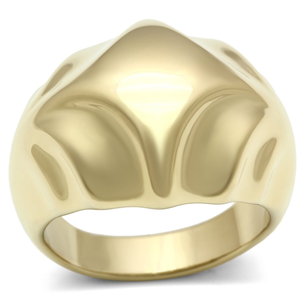 IP Gold(Ion Plating) Brass Ring with No Stone