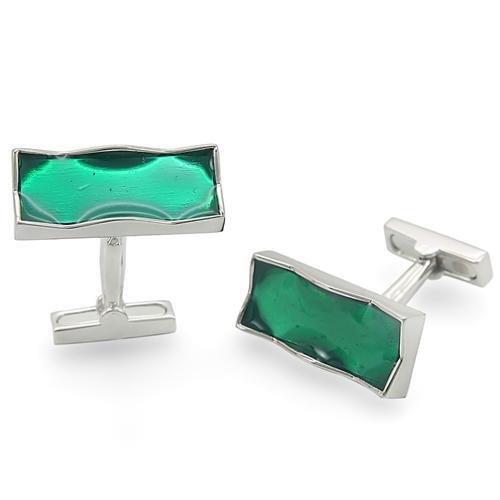 Rhodium Brass Cufflink with No Stone