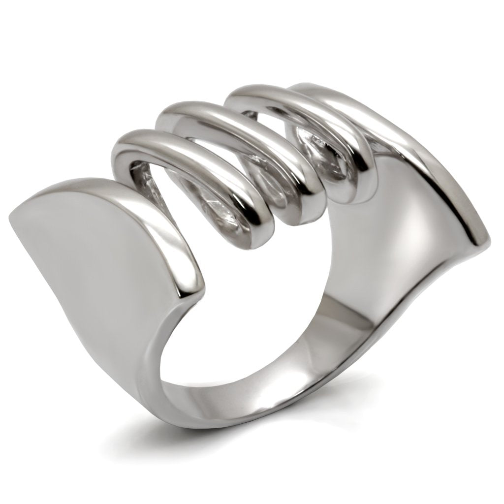 Rhodium Brass Ring with No Stone