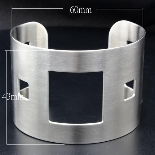 High polished (no plating) Stainless Steel Bangle with No Stone