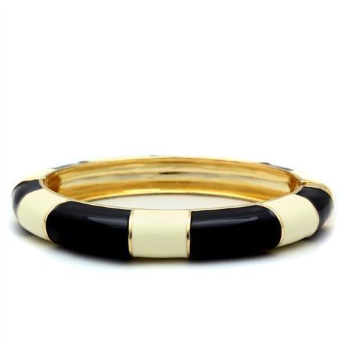 Gold White Metal Bangle with No Stone