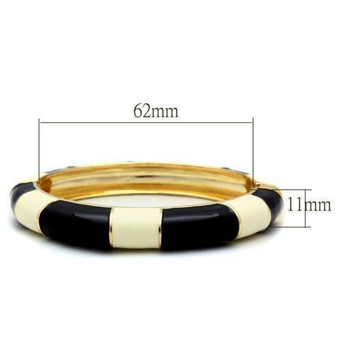 Gold White Metal Bangle with No Stone