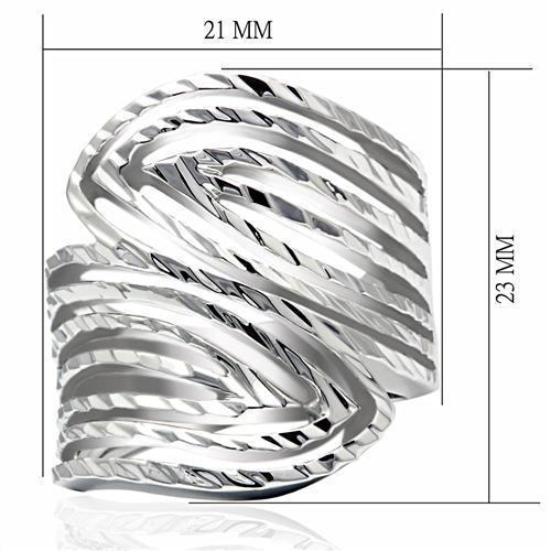 Rhodium Brass Ring with No Stone