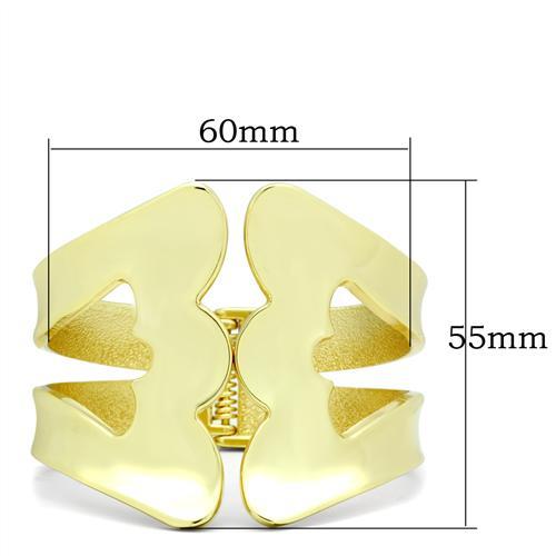 Flash Gold White Metal Bangle with No Stone