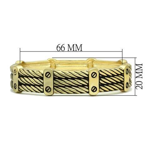 Flash Gold White Metal Bangle with No Stone