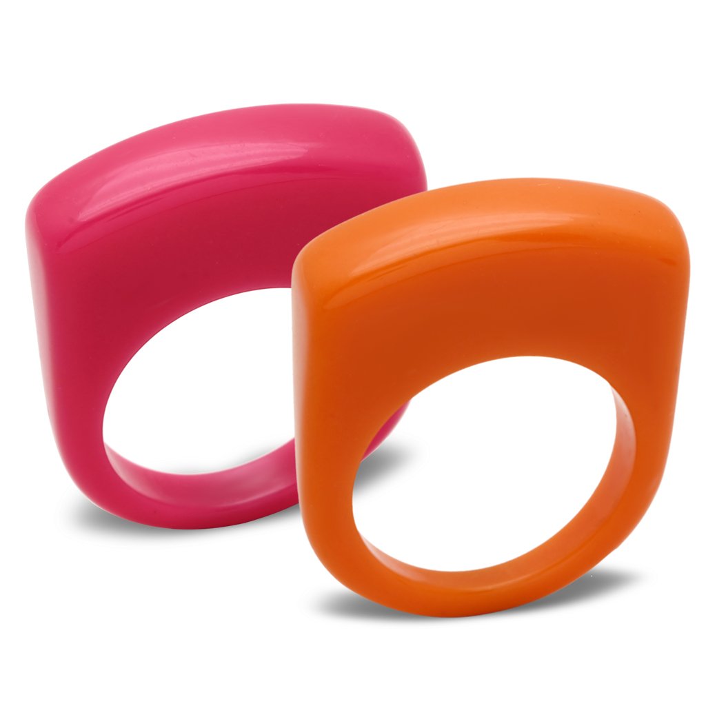 Resin Ring with Synthetic Synthetic Stone in Multi Color