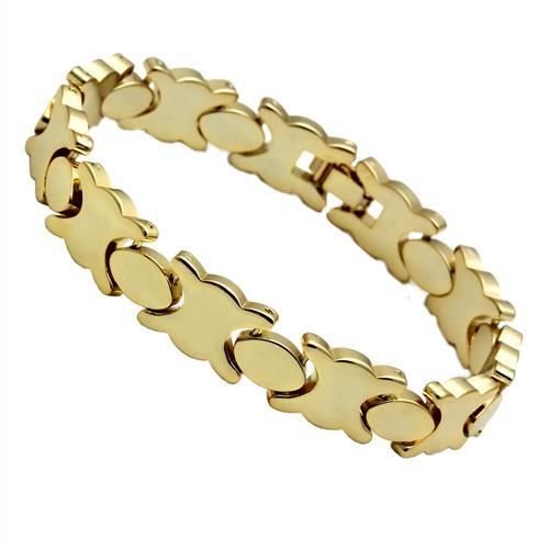 Gold Brass Bracelet with No Stone