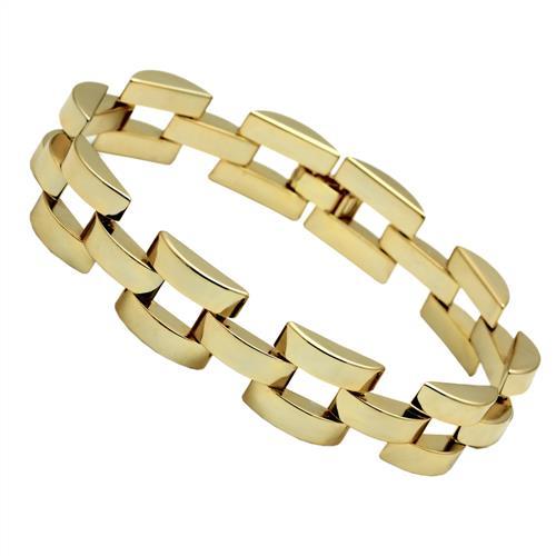 Gold Brass Bracelet with No Stone