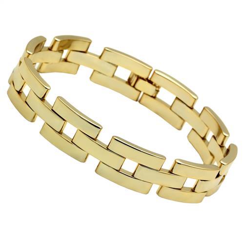 Gold Brass Bracelet with No Stone