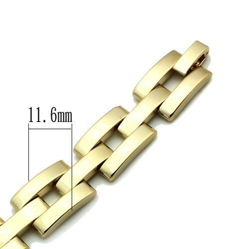 Gold Brass Bracelet with No Stone