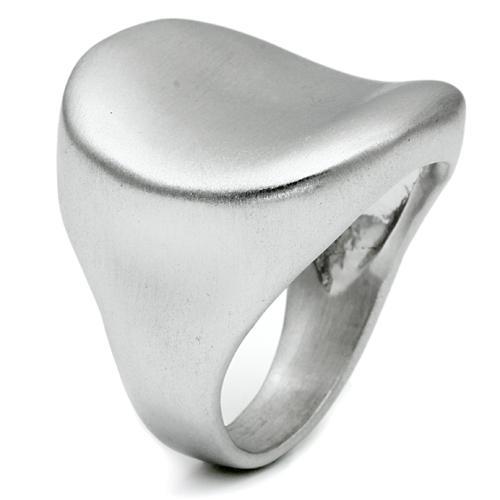 Rhodium+Brushed Brass Ring with No Stone