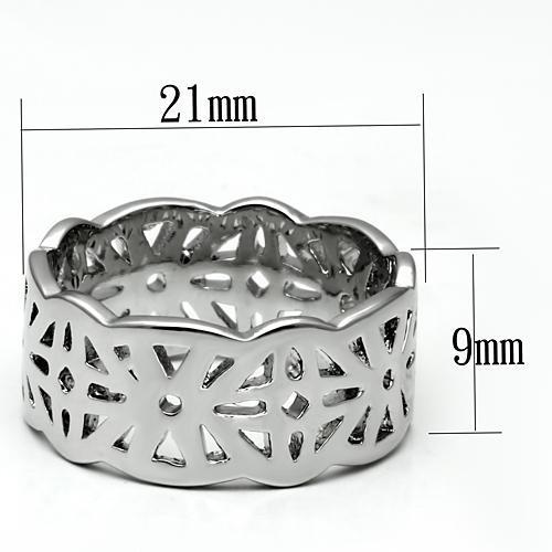 Imitation Rhodium Brass Ring with No Stone