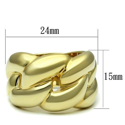 Gold Brass Ring with No Stone