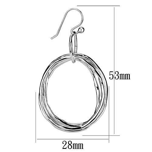 Silver Brass Earrings with No Stone