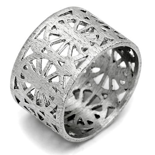 Rhodium Brass Ring with No Stone