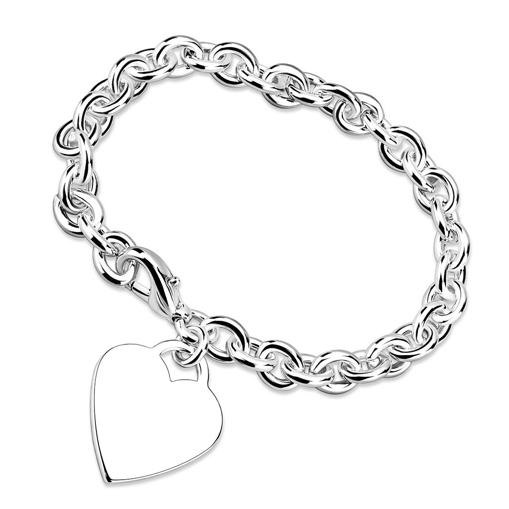 Silver Brass Bracelet with No Stone