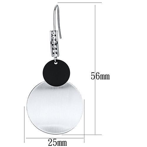 Special Color Iron Earrings with Top Grade Crystal in Clear