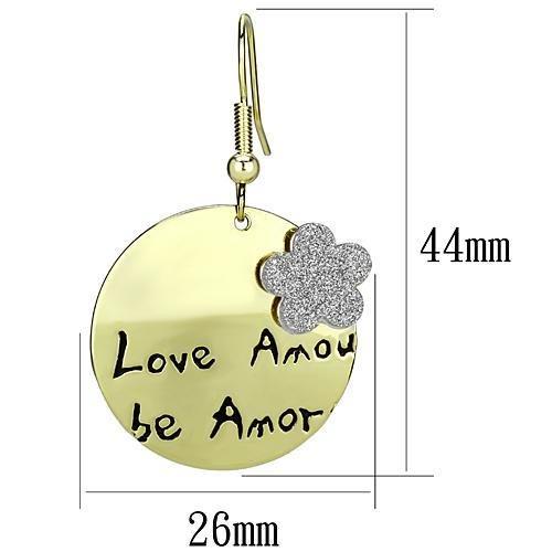 Gold Iron Earrings with No Stone