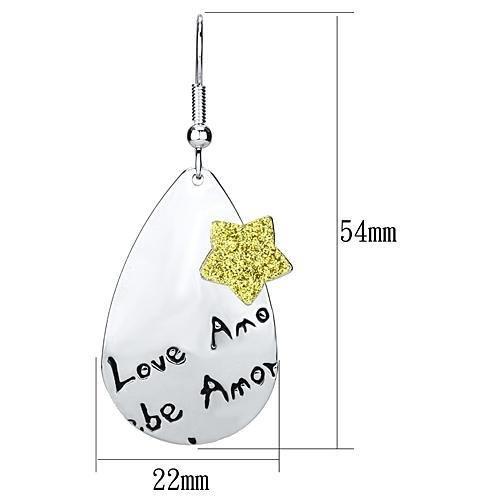 Rhodium Iron Earrings with No Stone