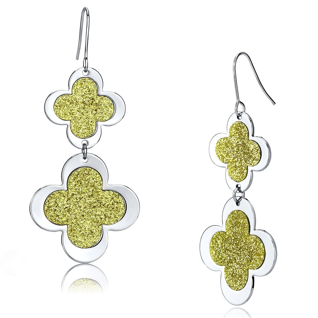 Rhodium Iron Earrings with No Stone