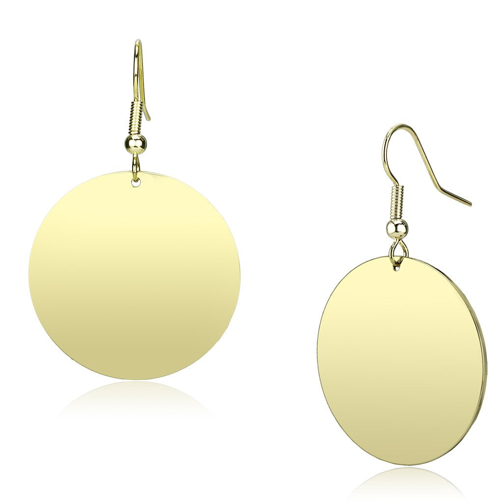 Gold Iron Earrings with No Stone