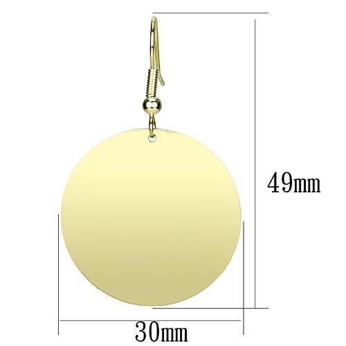 Gold Iron Earrings with No Stone