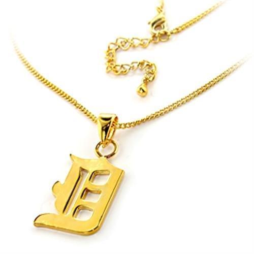 Gold Brass Chain Pendant with No Stone