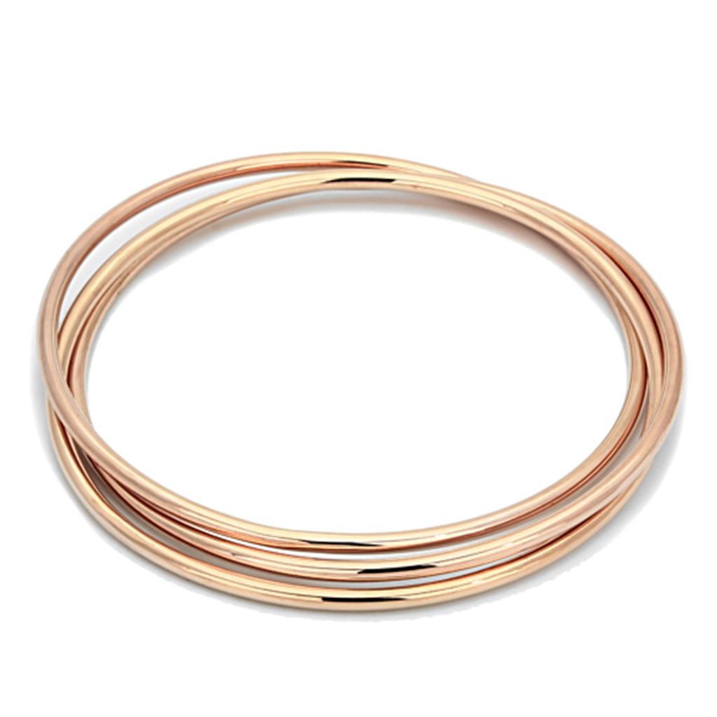 Rose Gold Brass Bangle with No Stone