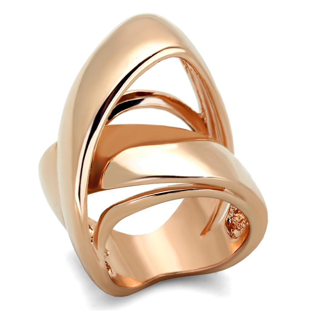 Rose Gold Brass Ring with No Stone