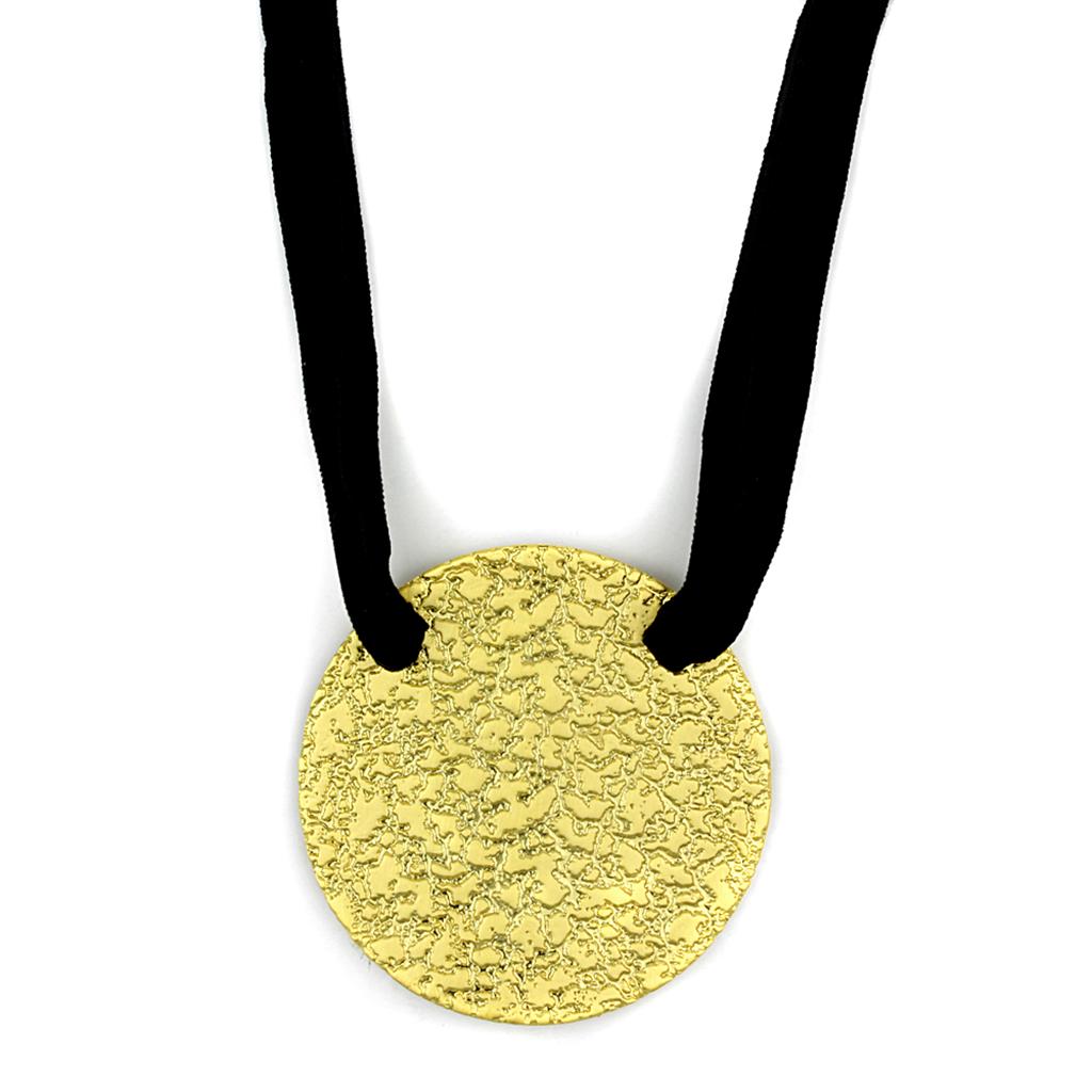 Gold & Brush Brass Chain Pendant with No Stone