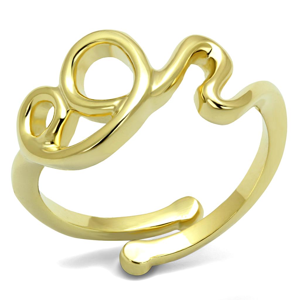 Flash Gold Brass Ring with No Stone