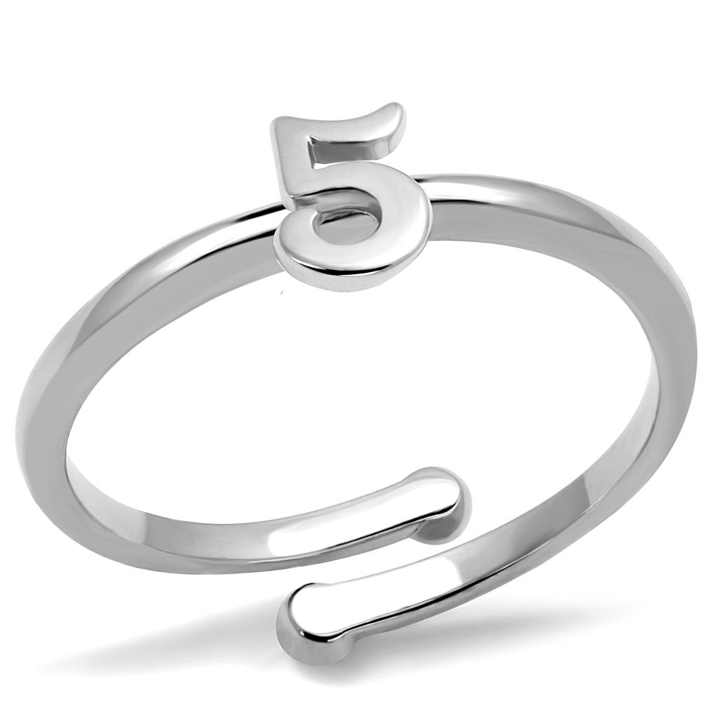 Rhodium Brass Ring with No Stone