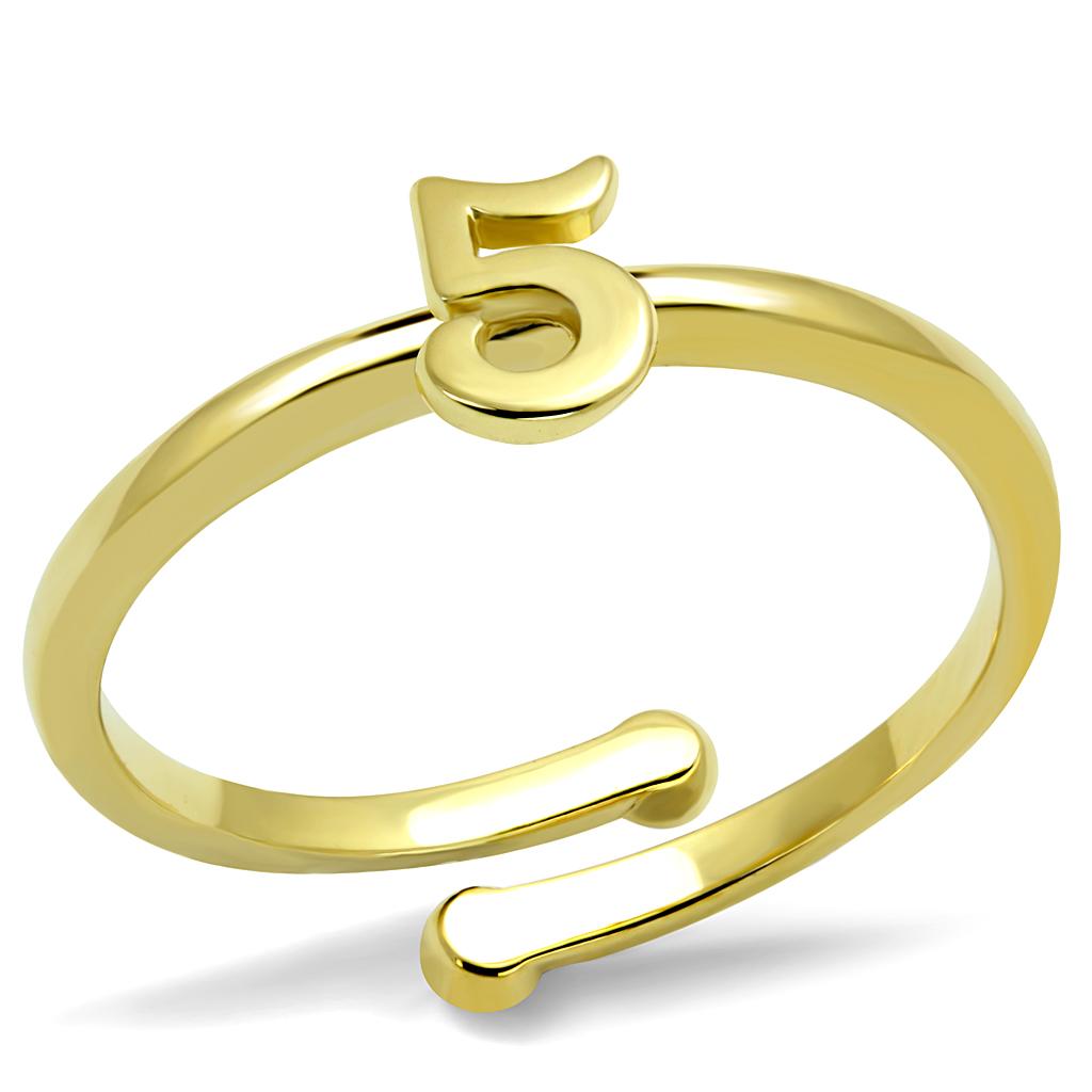 Flash Gold Brass Ring with No Stone
