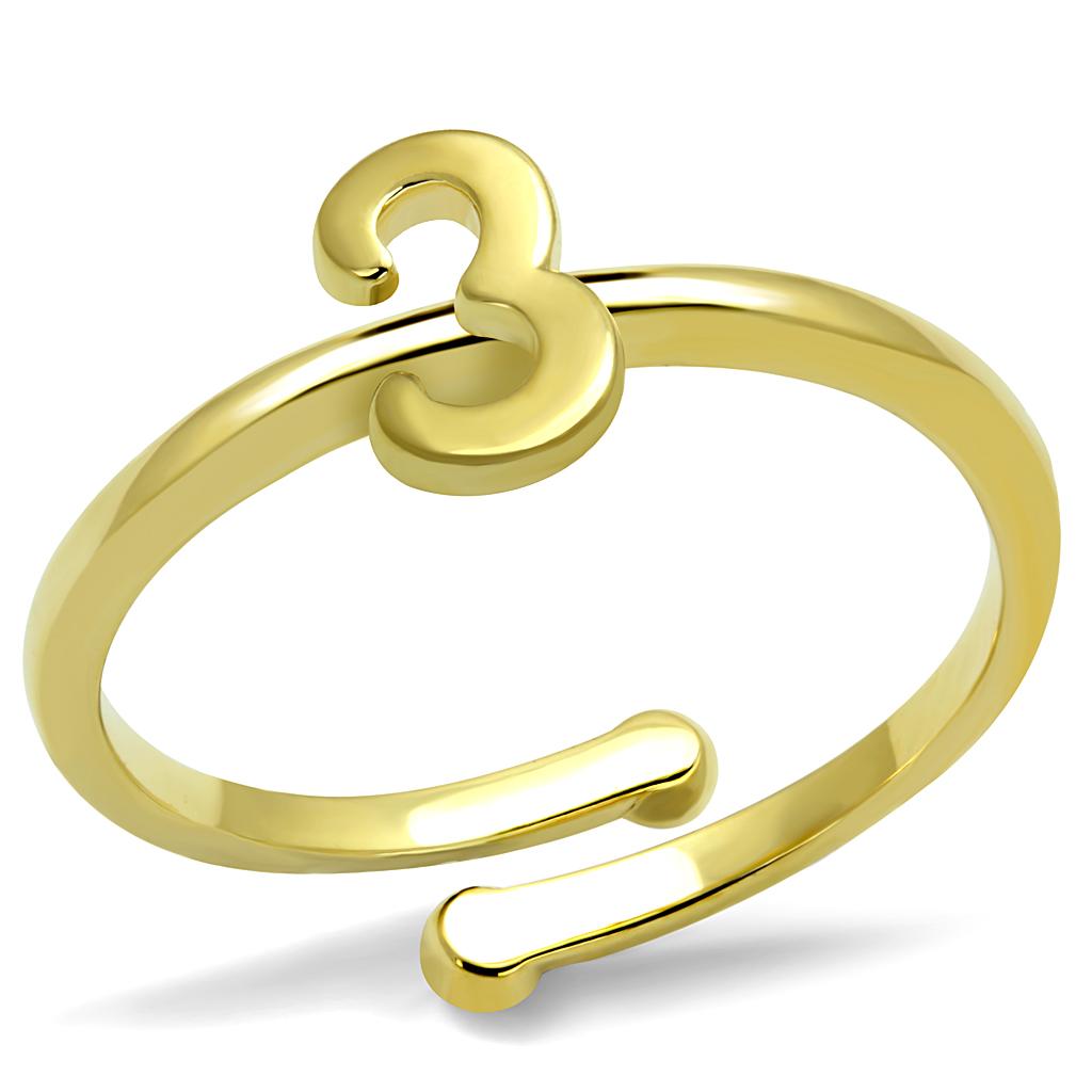 Flash Gold Brass Ring with No Stone