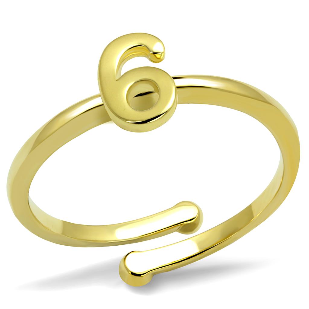 Flash Gold Brass Ring with No Stone
