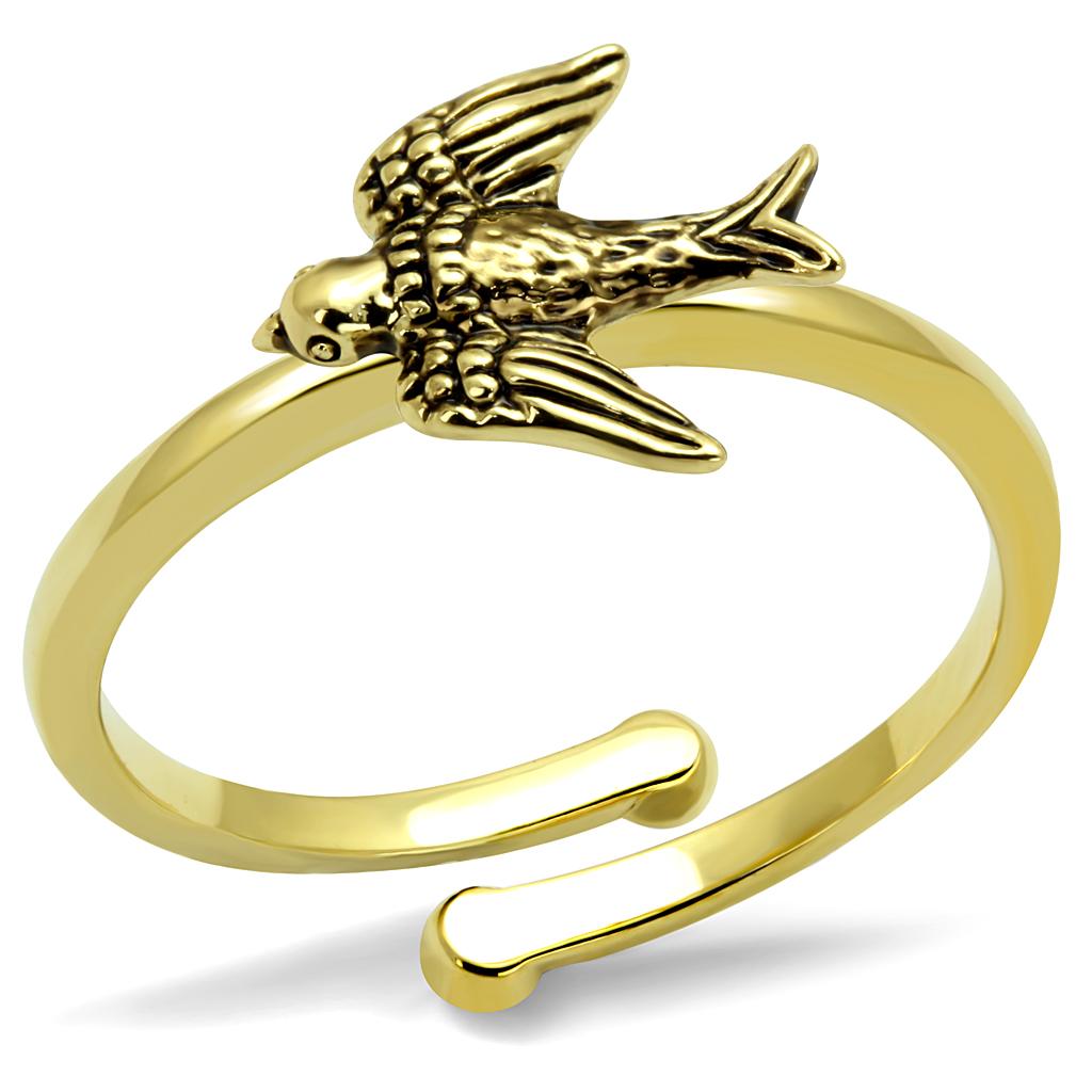 Flash Gold Brass Ring with No Stone