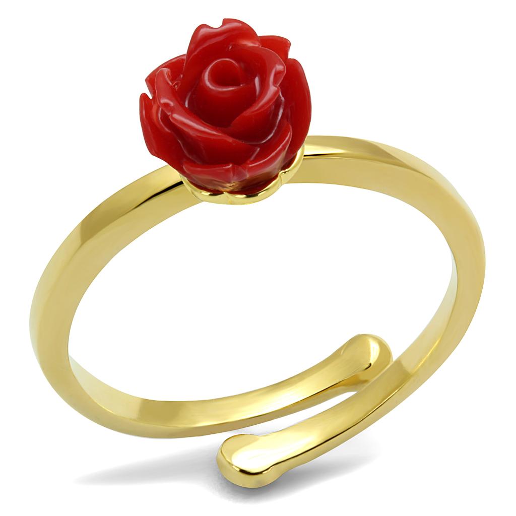 Flash Gold Brass Ring with Synthetic Synthetic Stone in Siam