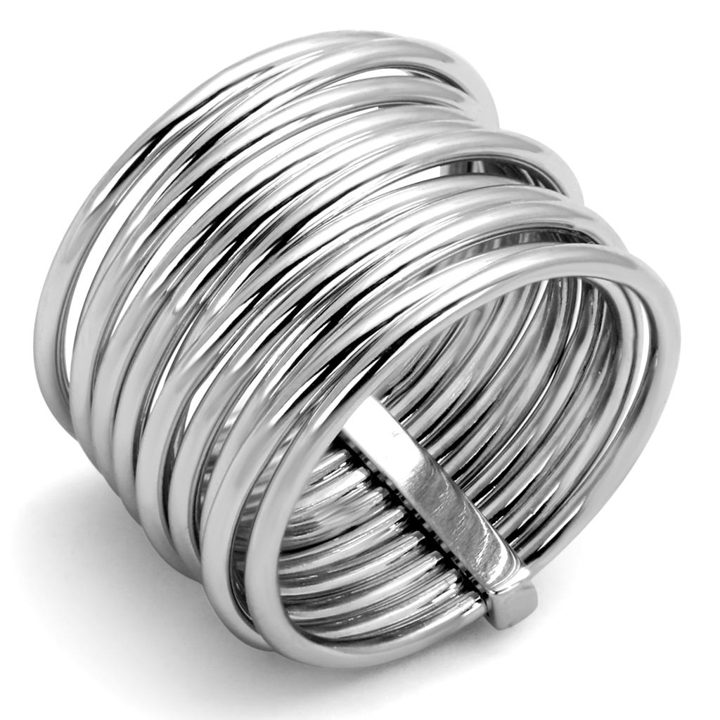 Rhodium Brass Ring with No Stone