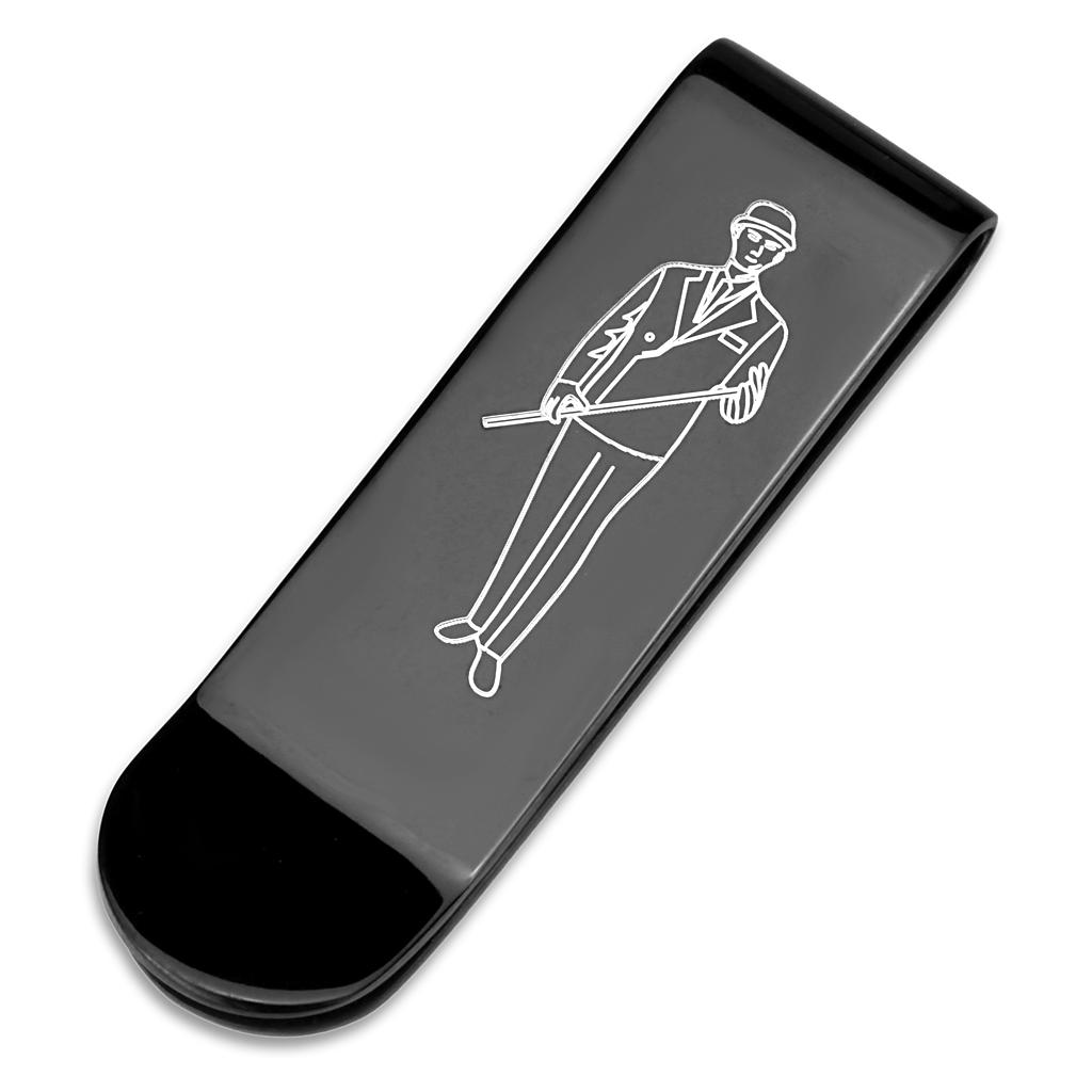 Ruthenium Brass Money clip with No Stone