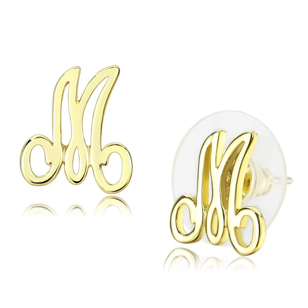 Flash Gold Brass Earrings with No Stone
