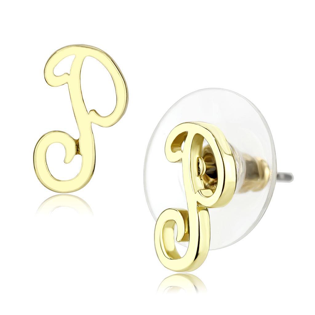 Flash Gold Brass Earrings with No Stone