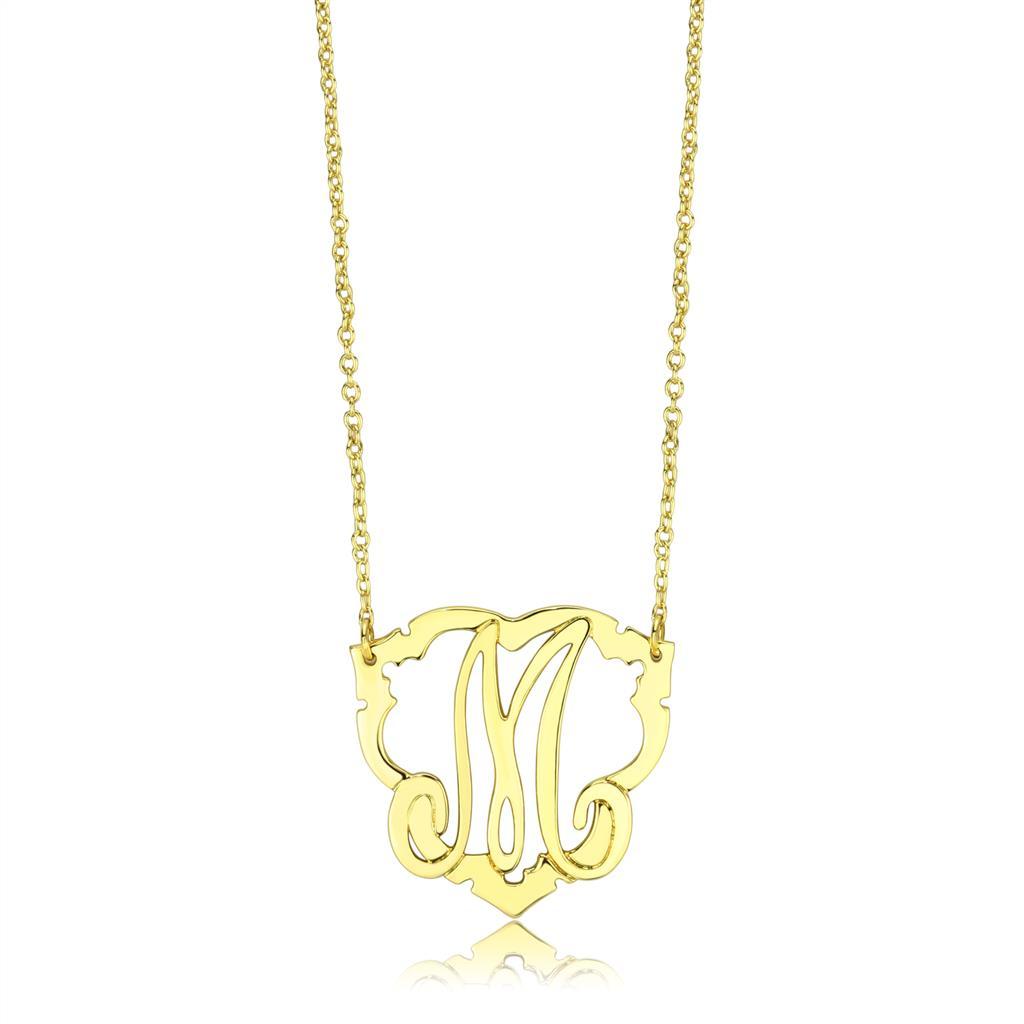 Flash Gold Brass Necklace with No Stone